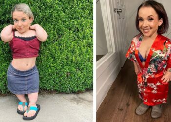 De kleine danseres en haar jeugdliefde: een ongebruikelijke relatie die het internet verdeelt