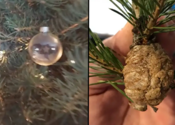 LET OP: Deze rare ‘klomp’ in je kerstboom is geen dennenappel. De waarheid geeft je kippenvel!