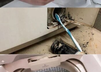 Als je op deze verborgen wasmachineschakelaar drukt, stroomt al het vuile water er direct uit.