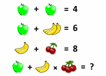 Een uitdaging! Welk getal moet op de plaats van het vraagteken staan?