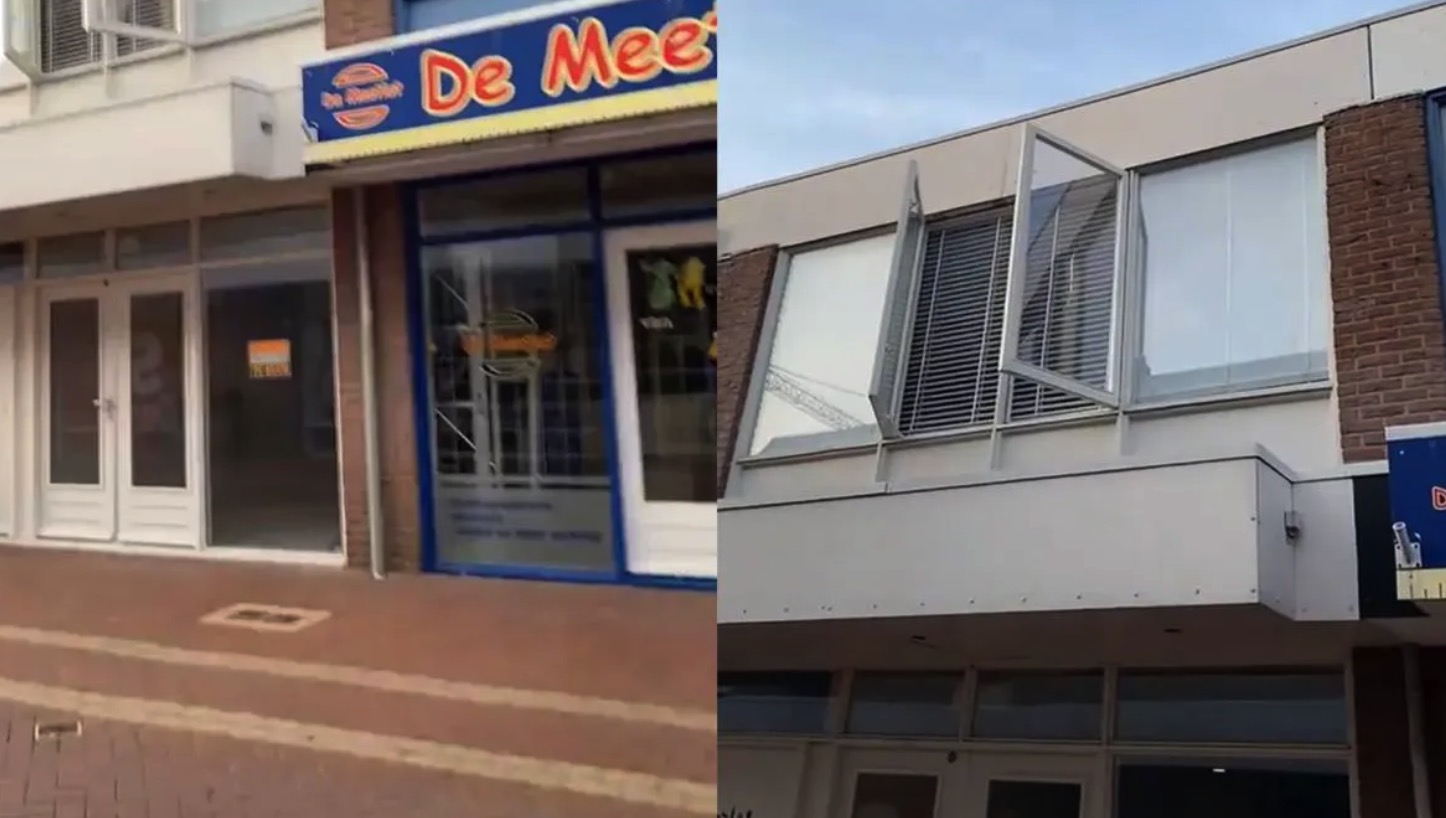 Beelden: ‘Oververhit’ koppeltje vergeet even dat raam nog opstaat