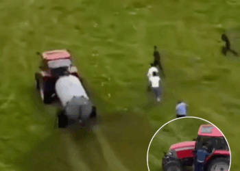 Boer ziet meer dan 25 caravans en campers illegaal op zijn weiland staan, die weigeren te vertrekken..