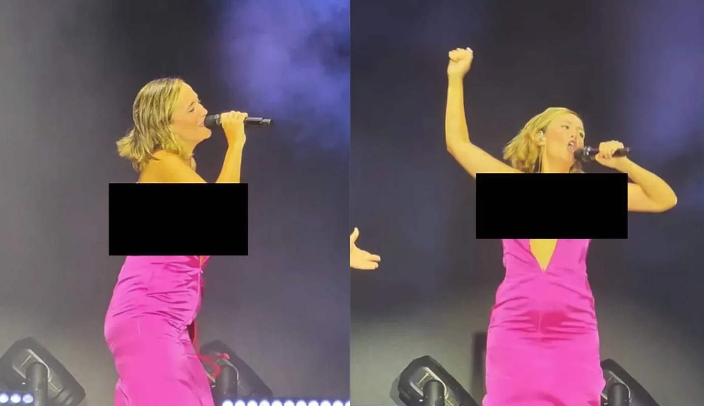 Video: Spaanse zangeres weet hoe ze de aandacht moet vasthouden tijdens haar optredens