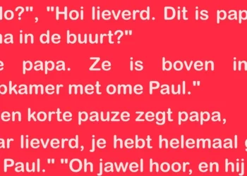 Meisje vertelt papa dat mama in de slaapkamer is met ‘oom Paul’. Zijn antwoord is onbetaalbaar